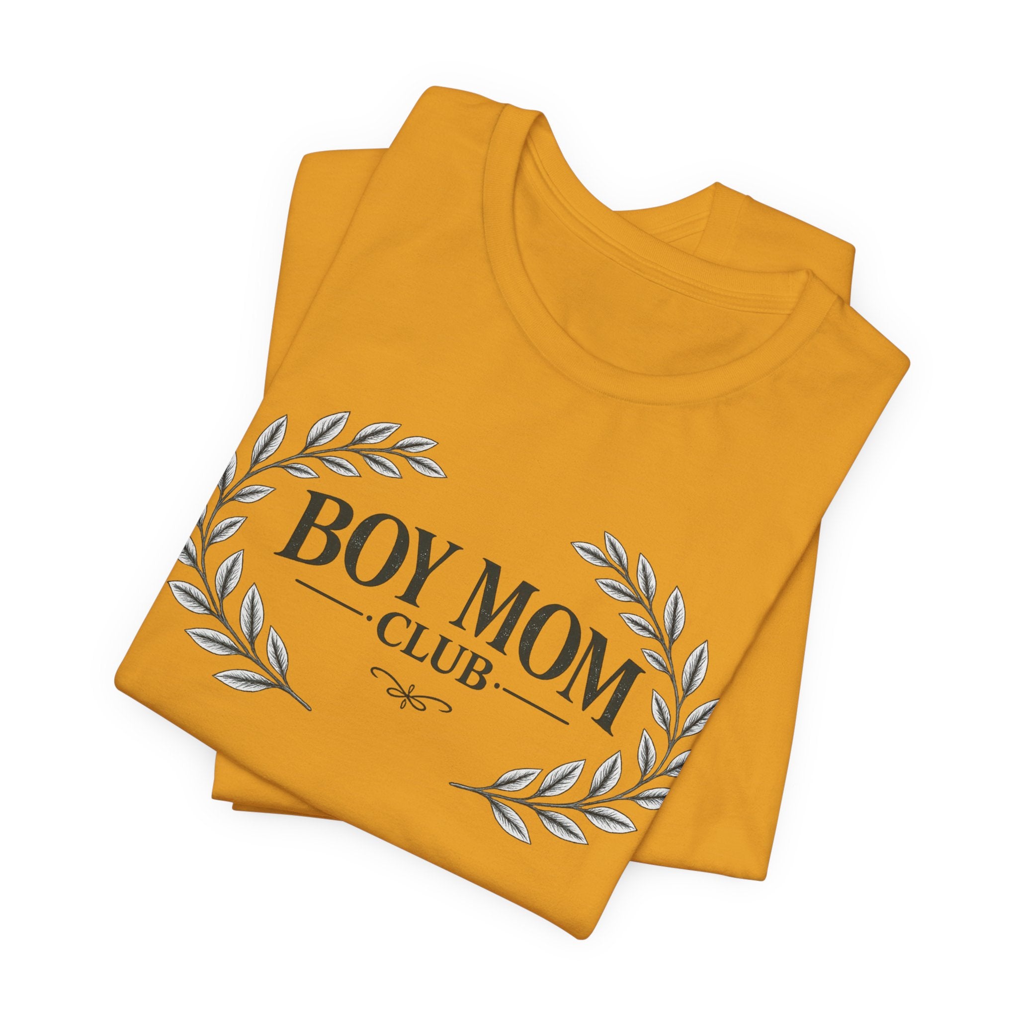 Boy Mom Club T-Shirt – Laurel Wreath Tee for Mothers of Boys