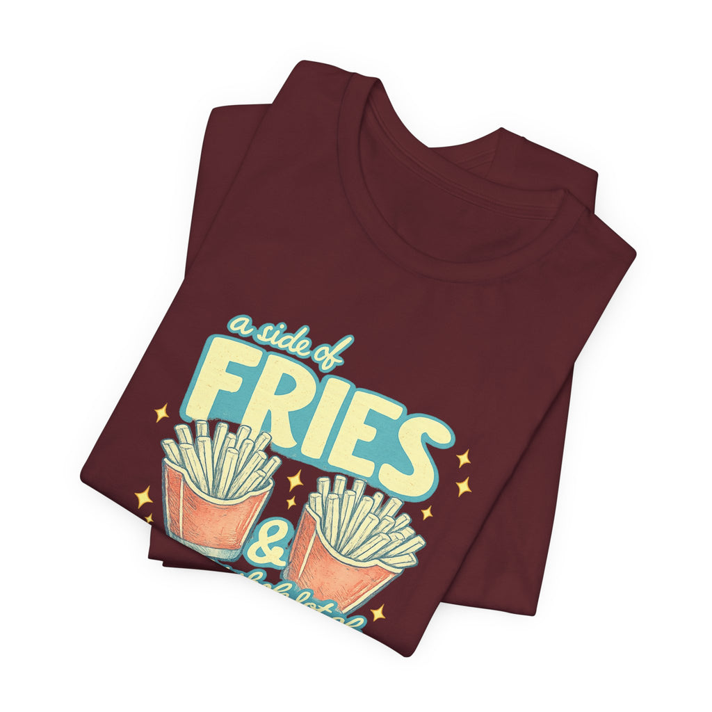 Fries & Hope T-Shirt – Cute Retro Cartoon French Fry Graphic Tee