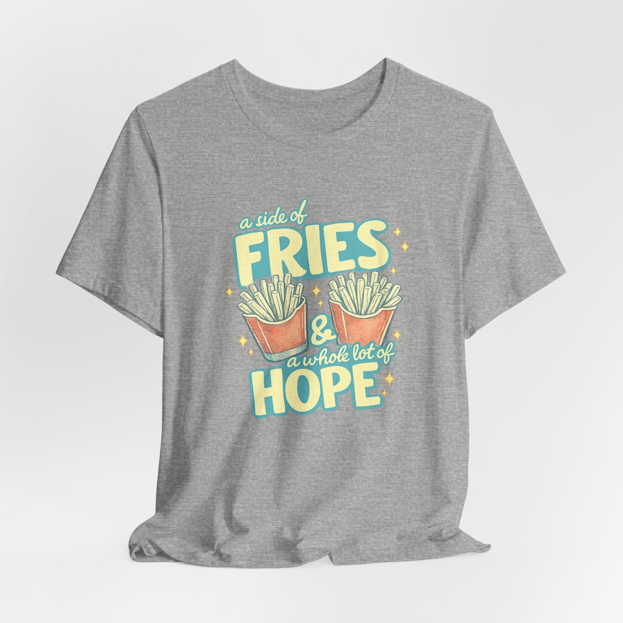 Fries & Hope T-Shirt – Cute Retro Cartoon French Fry Graphic Tee