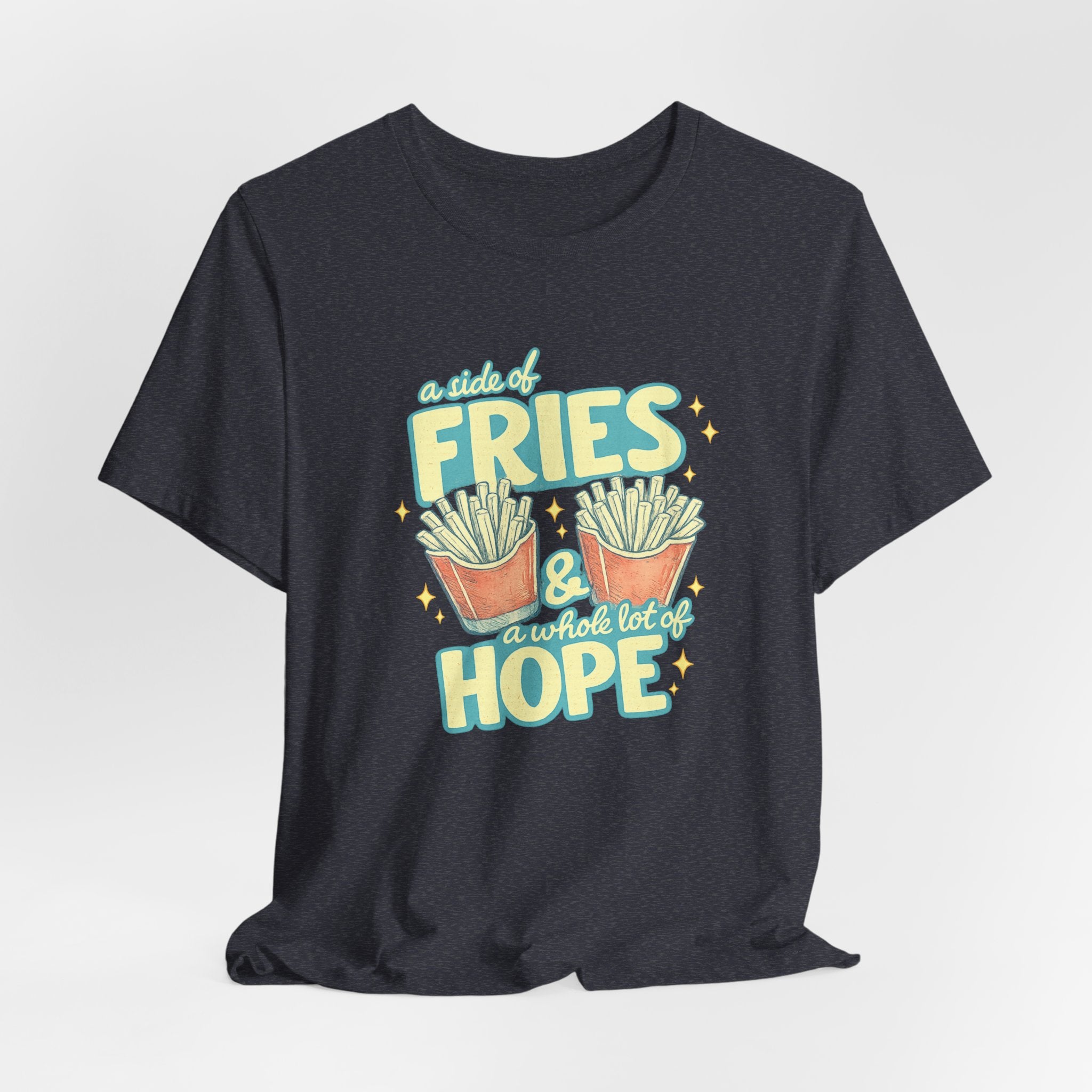 Fries & Hope T-Shirt – Cute Retro Cartoon French Fry Graphic Tee
