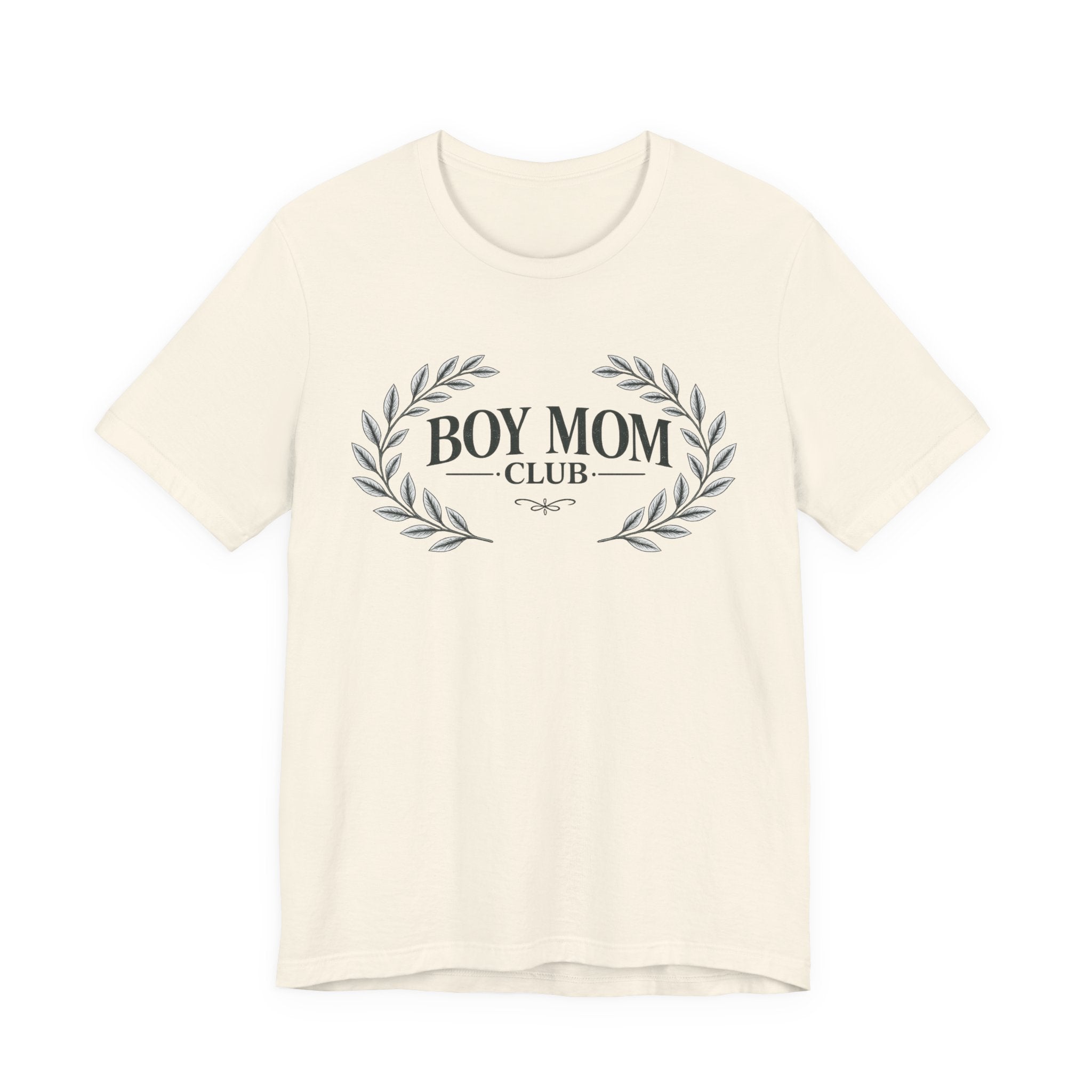 Boy Mom Club T-Shirt – Laurel Wreath Tee for Mothers of Boys