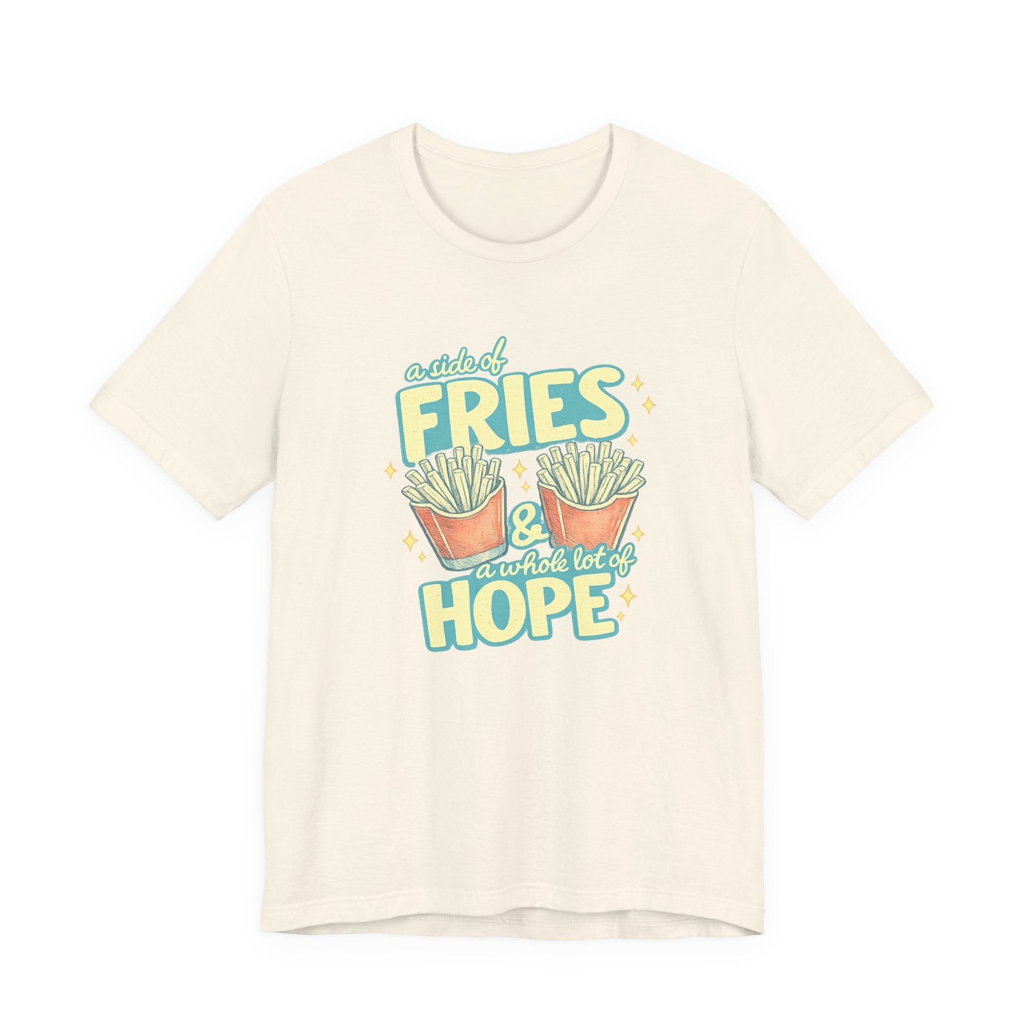 Fries & Hope T-Shirt – Cute Retro Cartoon French Fry Graphic Tee